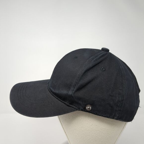Unbranded Slideback Hat Black One Size Adjustable Vented Holes 6 Panel Blank - Picture 3 of 7